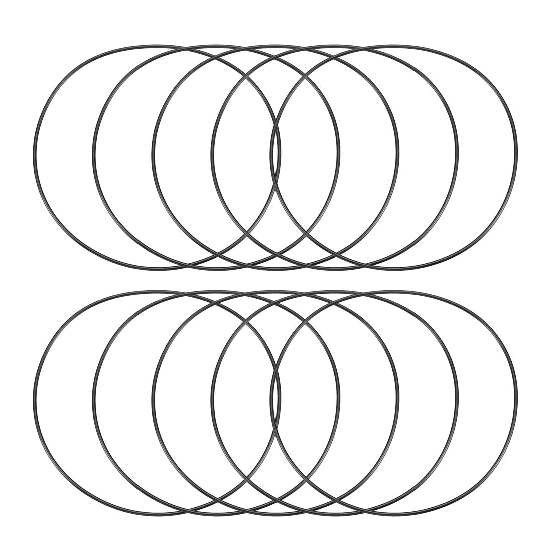 Harfington Nitrile Rubber O-Rings, Metric Buna-N Sealing Gasket Pack of 10