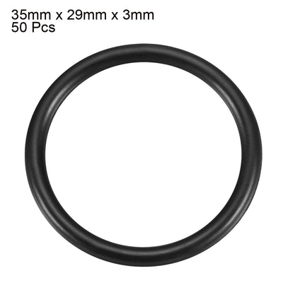 Harfington Nitrile Rubber O-Rings, Metric Buna-N Sealing Gasket 50Pcs