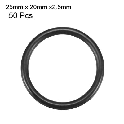 Harfington Nitrile Rubber O-Rings, Metric Buna-N Sealing Gasket 50Pcs