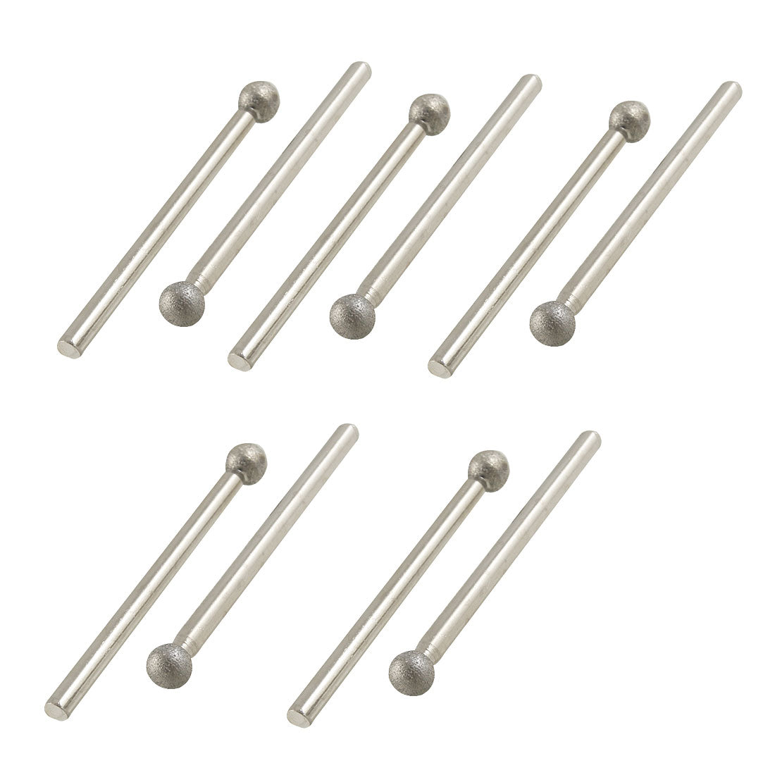 Harfington 10 Pcs 5mm Ball Nose 3mm Shank Diamond Coated Point Grinding Bits