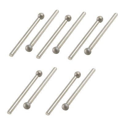 Harfington 10 Pcs 5mm Ball Nose 3mm Shank Diamond Coated Point Grinding Bits
