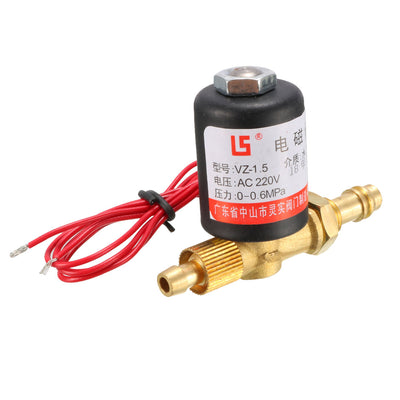 Harfington 0-0.6Mpa Brass 2 Way Rotatable Welding Machine Solenoid Valve AC 220V