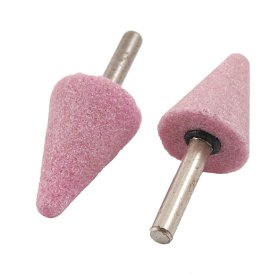 Harfington 2 Pcs 6mm Shank 25mm Head Abrasive Tapered Grinding Mounted Points