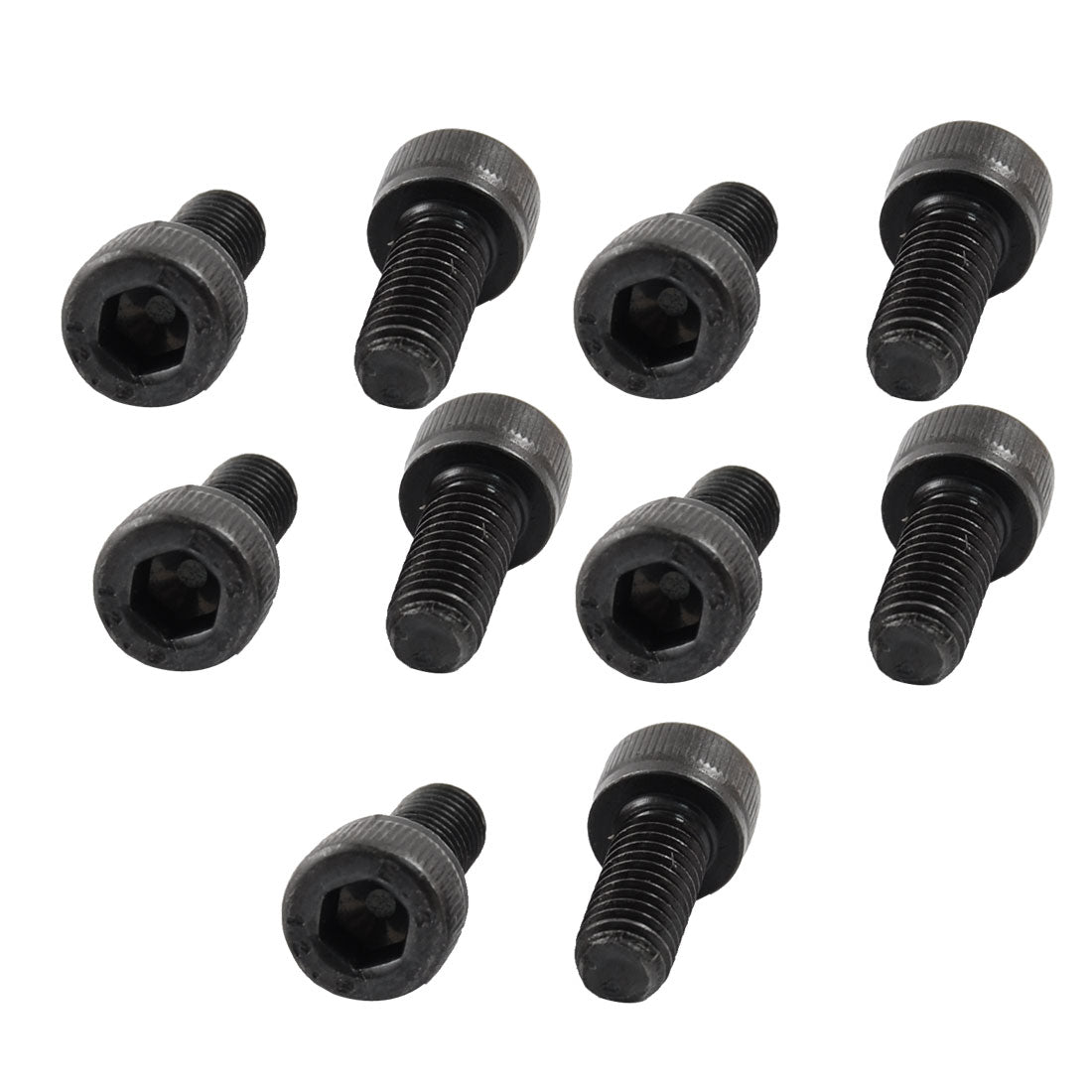 Harfington 10 Pcs M5x12mm Carbon Steel Hex Socket Head Cap Screws Bolts