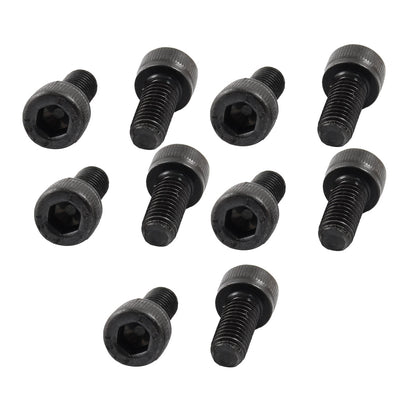 Harfington 10 Pcs M5x12mm Carbon Steel Hex Socket Head Cap Screws Bolts