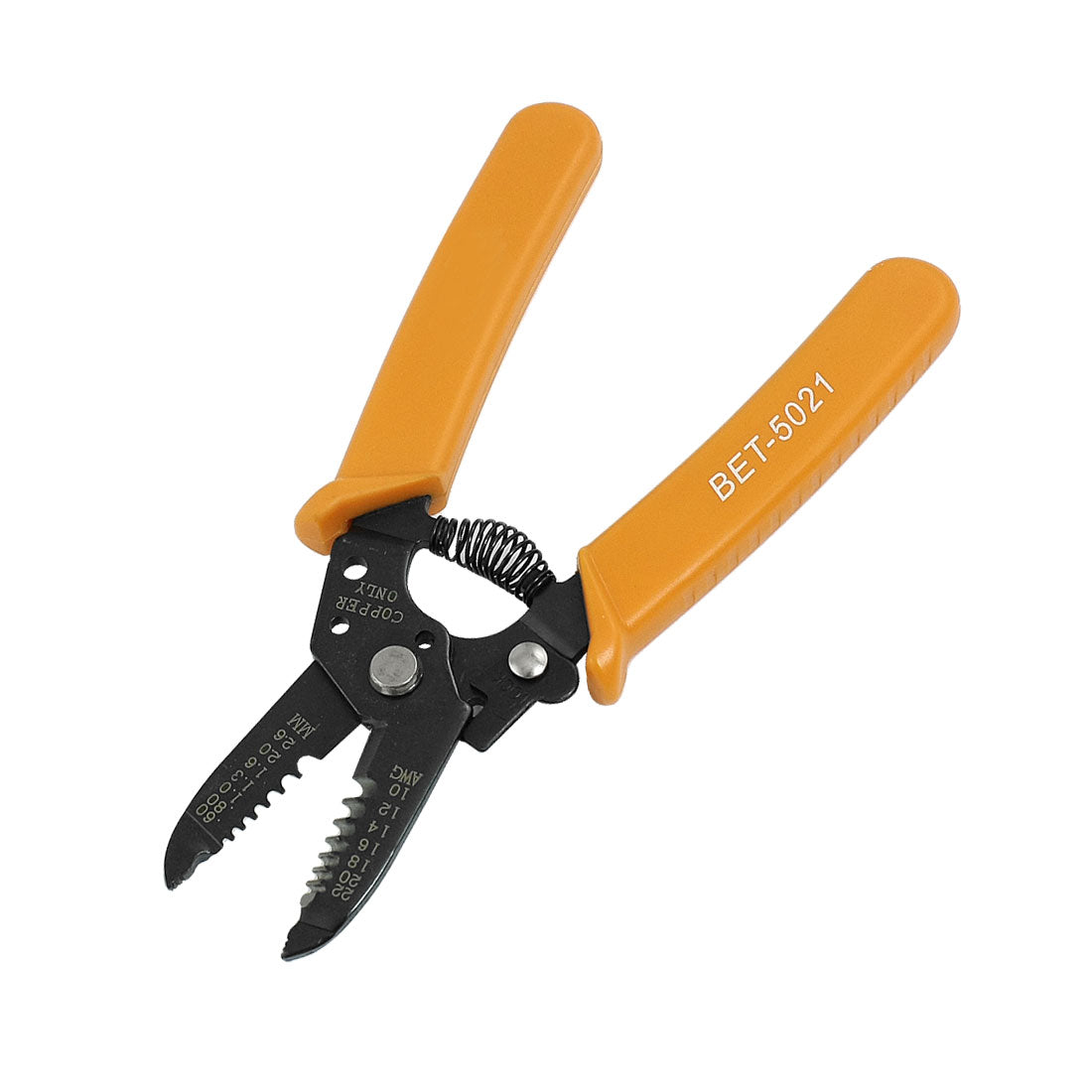 Harfington Nonslip Orange Grip 10 to 22 AWG Wire Stripper Cutter Pliers Tool 7"