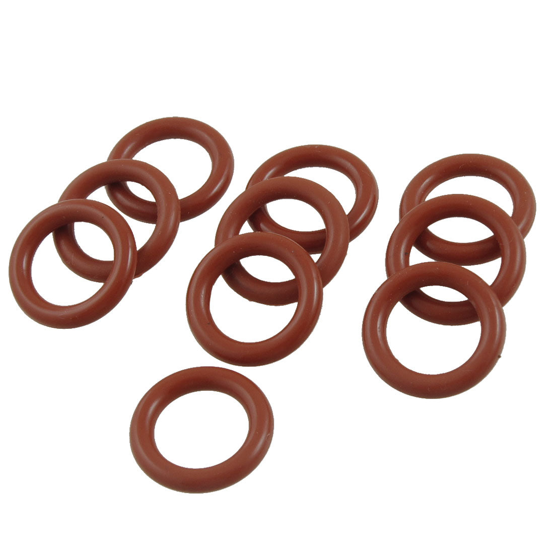 Harfington 18 mm x 3 mm Silikon-O-Ring-Öldichtscheiben, Ösen, rot, 10 Stück