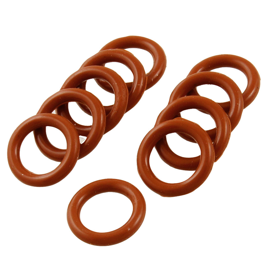 Harfington 14mm x 2.5mm Silicone O Ring Oil Sealing Washers Grommets Red 10 Pcs