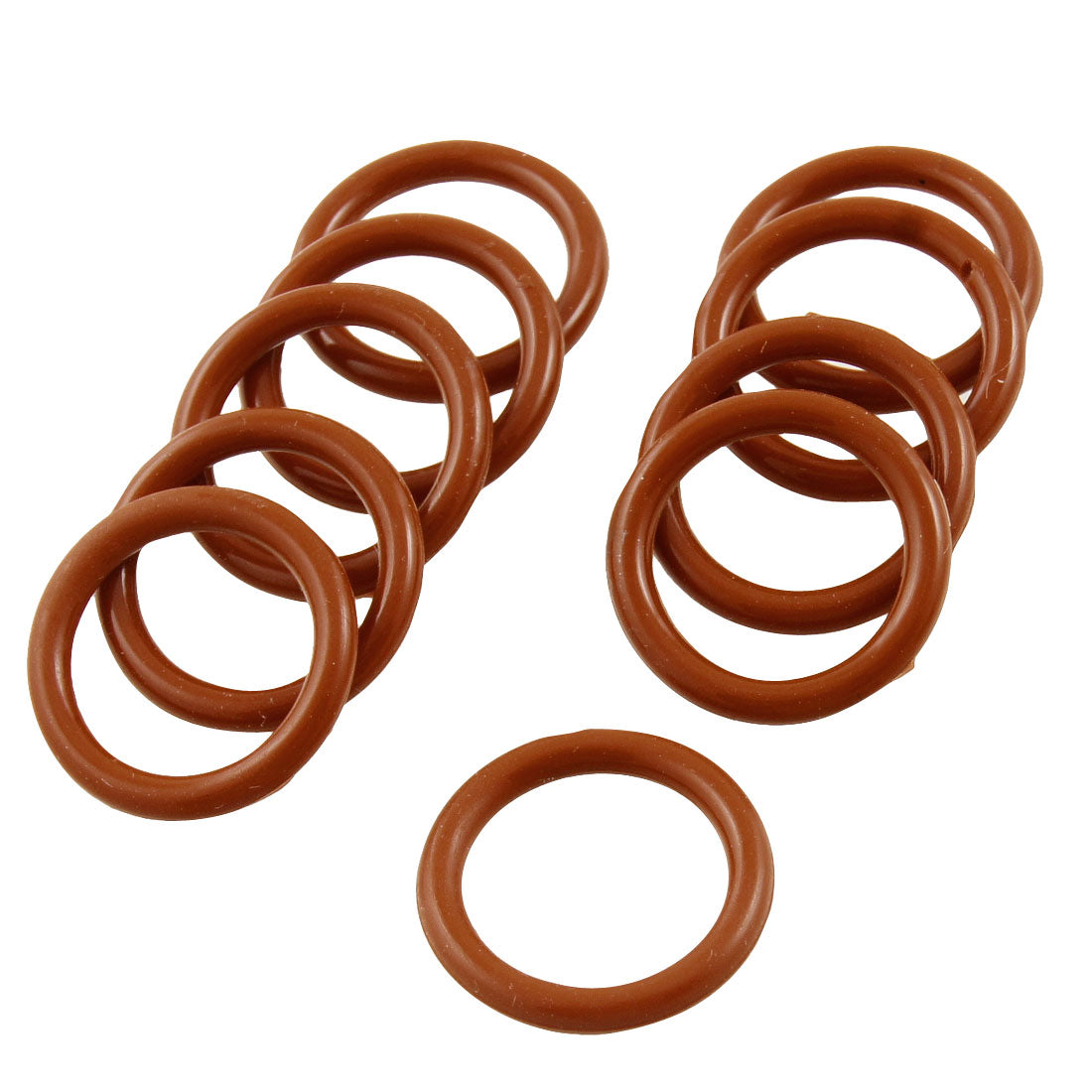 Harfington 19 mm x 2,5 mm Silikon-O-Ring-Öldichtscheiben, Ösen, rot, 10 Stück