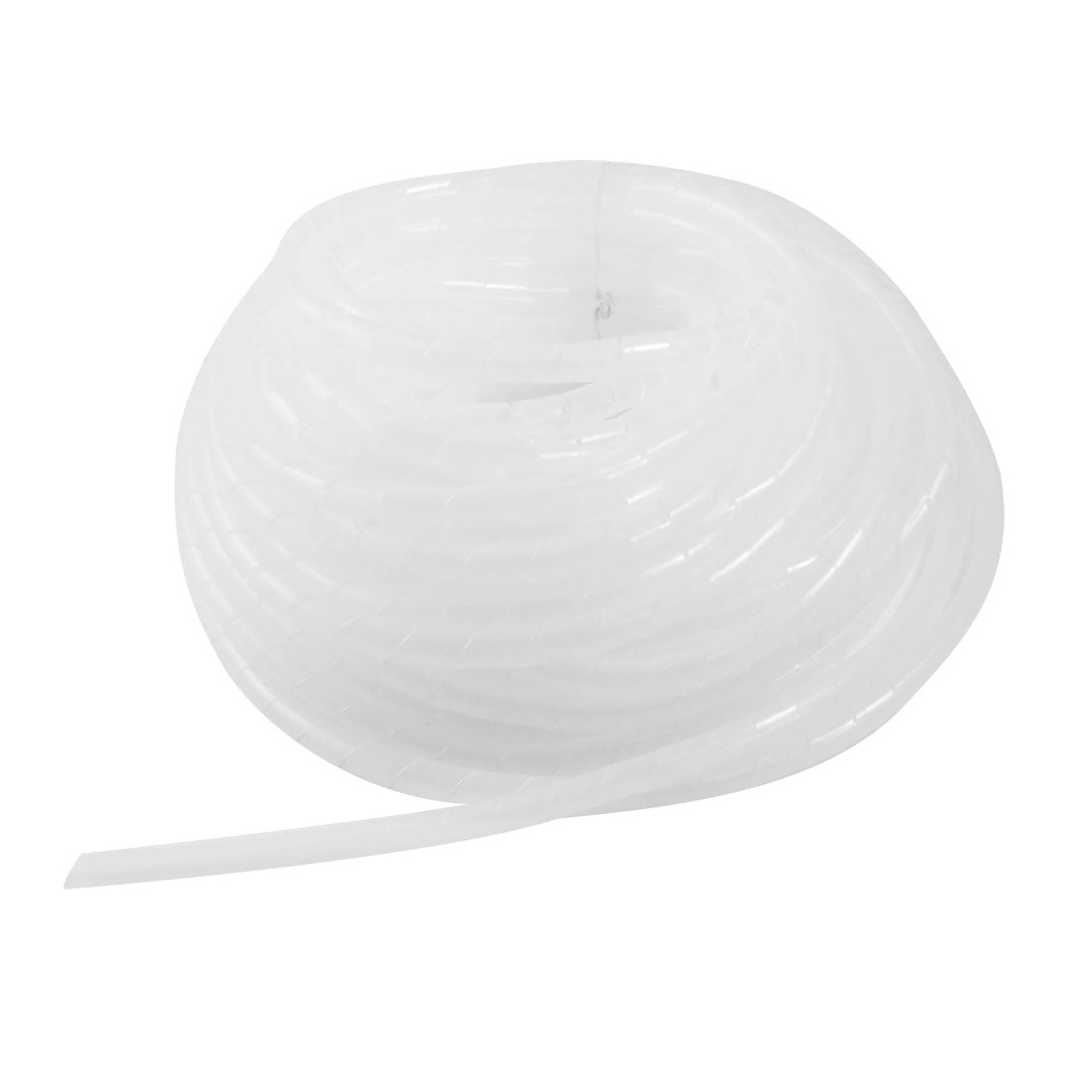 Harfington 17M 8mm Dia PE Spiral Wrapping Wire Computer Manager Cable White
