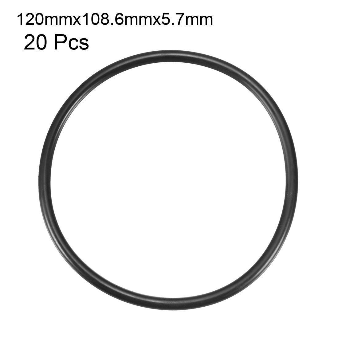 Harfington Nitrile Rubber O-Rings Metric Buna-N Sealing Gasket Black, Pack of 20