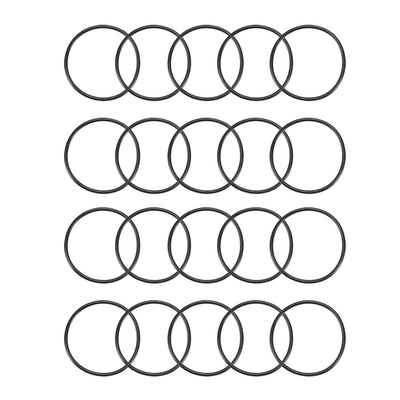 Harfington Nitrile Rubber O-Rings Metric Buna-N Sealing Gasket Black, Pack of 20