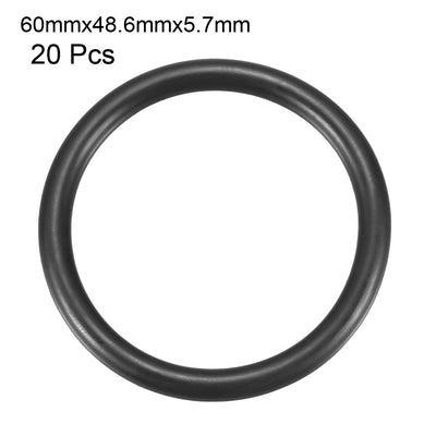Harfington Nitrile Rubber O-Rings Metric Buna-N Sealing Gasket Black, Pack of 20