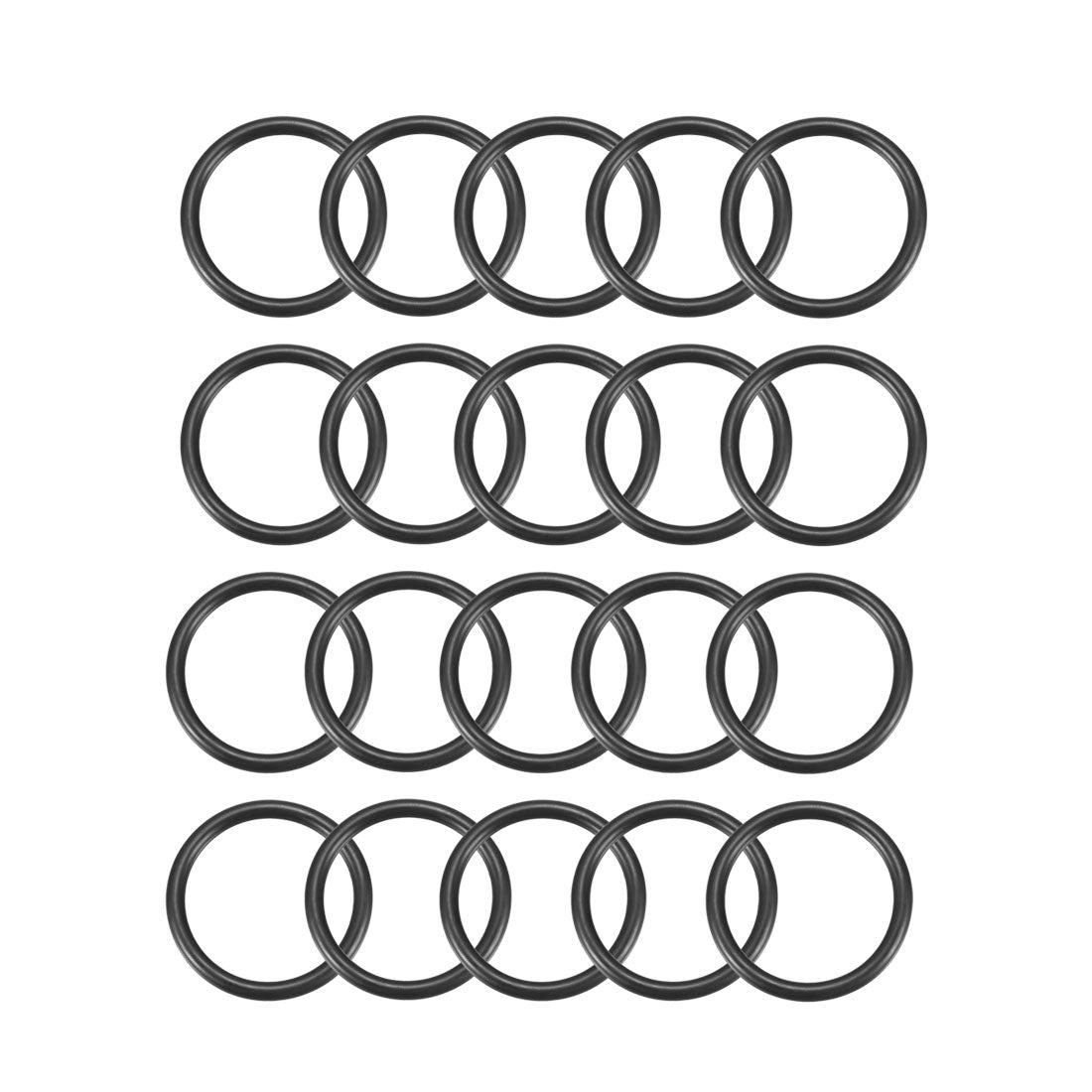 Harfington Nitrile Rubber O-Rings Metric Buna-N Sealing Gasket Black, Pack of 20