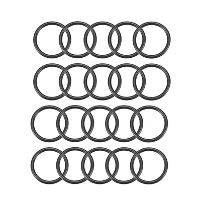 Harfington Nitrile Rubber O-Rings Metric Buna-N Sealing Gasket Black, Pack of 20