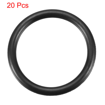 Harfington Nitrile Rubber O-Rings Metric Buna-N Sealing Gasket Black, Pack of 20