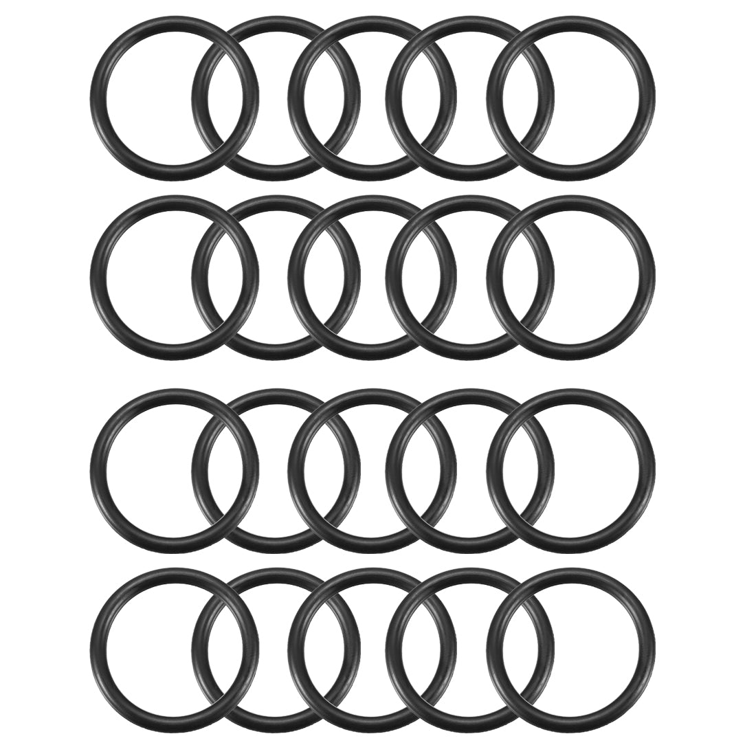 Harfington Nitrile Rubber O-Rings Metric Buna-N Sealing Gasket Black, Pack of 20