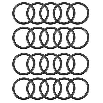 Harfington Nitrile Rubber O-Rings Metric Buna-N Sealing Gasket Black, Pack of 20