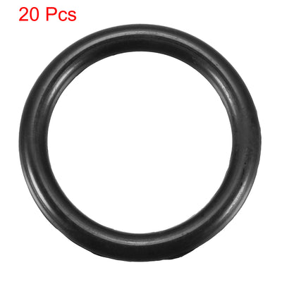 Harfington Nitrile Rubber O-Rings Metric Buna-N Sealing Gasket Black, Pack of 20