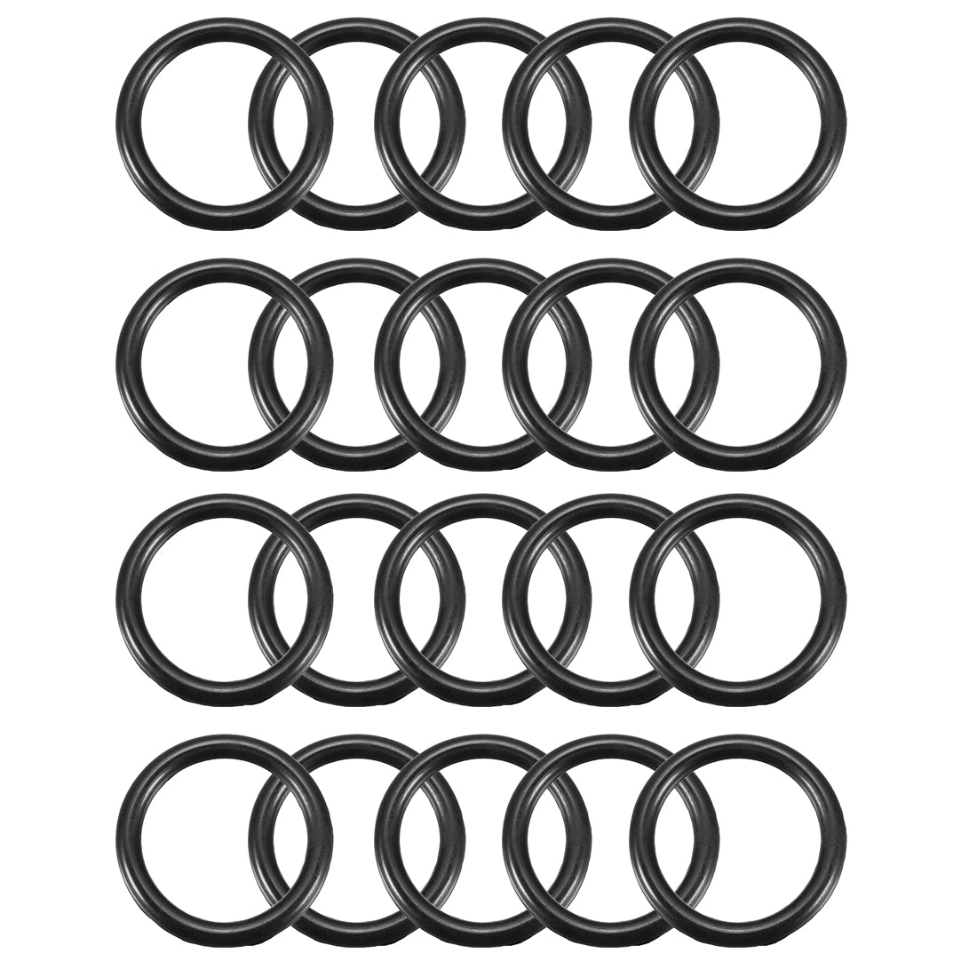 Harfington Nitrile Rubber O-Rings Metric Buna-N Sealing Gasket Black, Pack of 20