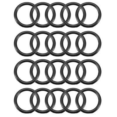 Harfington Nitrile Rubber O-Rings Metric Buna-N Sealing Gasket Black, Pack of 20
