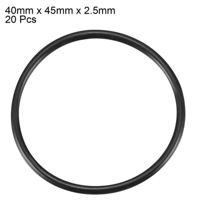 Harfington Nitrile Rubber O-Rings Metric Buna-N Sealing Gasket Black, Pack of 20