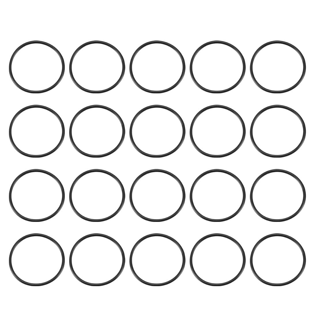 Harfington Nitrile Rubber O-Rings Metric Buna-N Sealing Gasket Black, Pack of 20