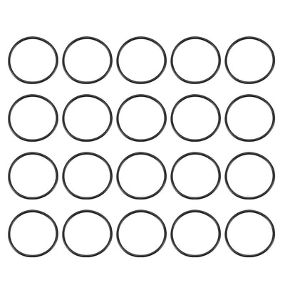 Harfington Nitrile Rubber O-Rings Metric Buna-N Sealing Gasket Black, Pack of 20