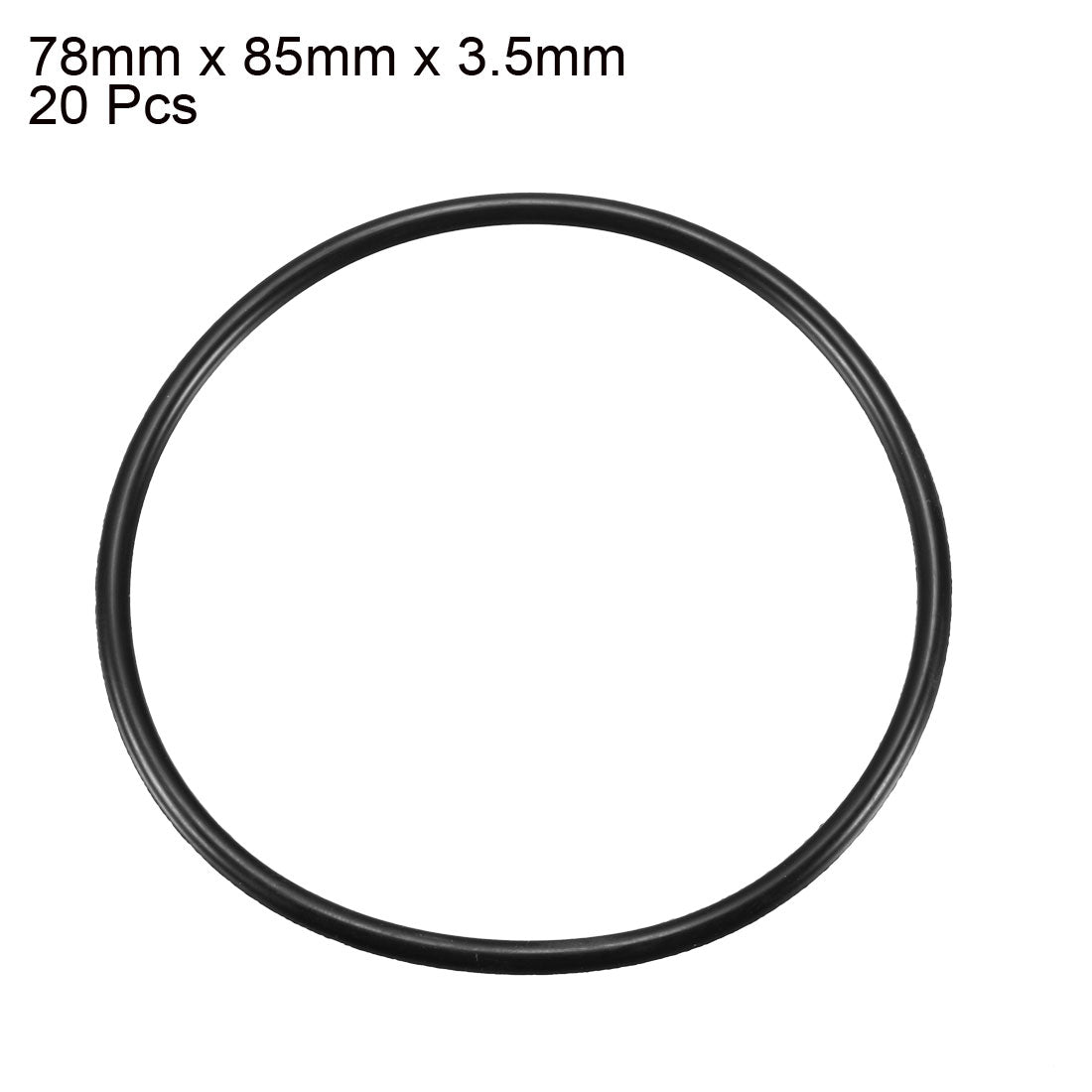 Harfington Nitrile Rubber O-Rings Metric Buna-N Sealing Gasket Black, Pack of 20