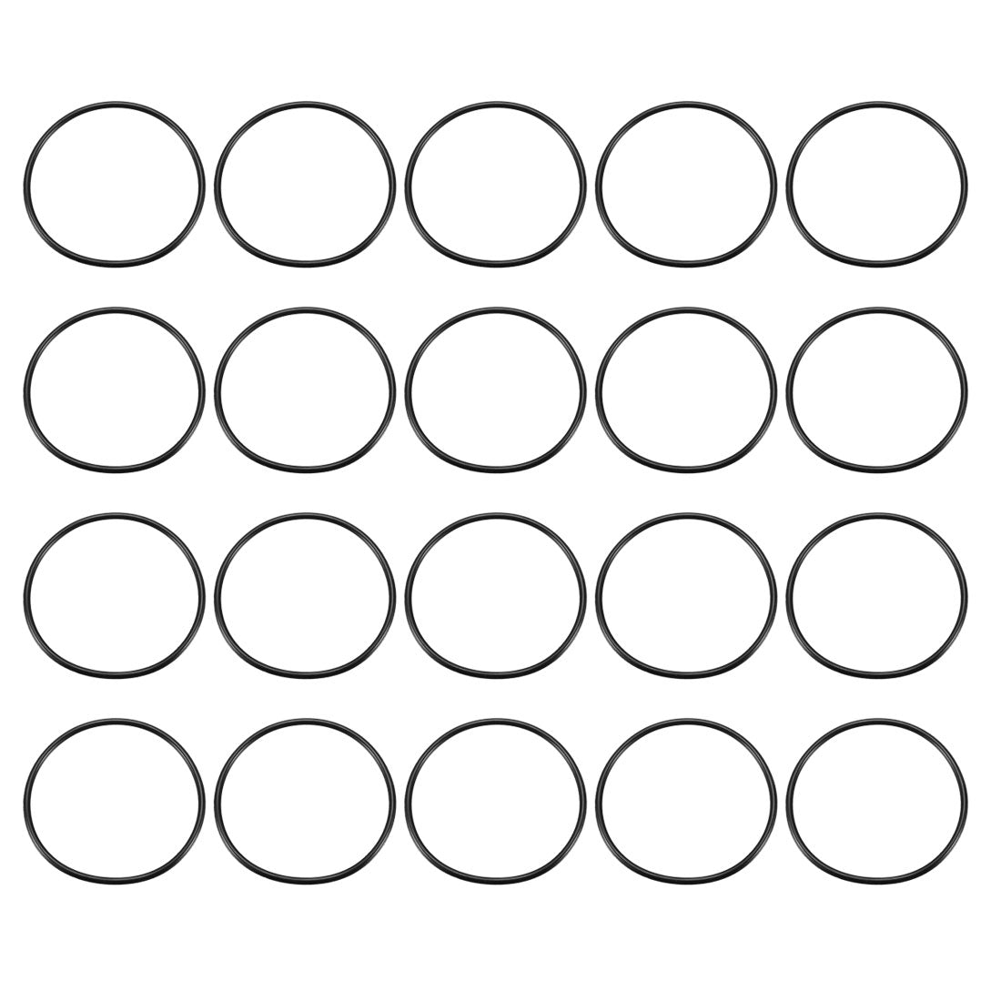 Harfington Nitrile Rubber O-Rings Metric Buna-N Sealing Gasket Black, Pack of 20