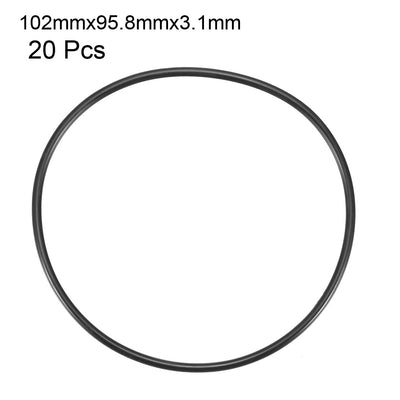 Harfington Nitrile Rubber O-Rings Metric Buna-N Sealing Gasket Black, Pack of 20