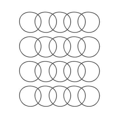 Harfington Nitrile Rubber O-Rings Metric Buna-N Sealing Gasket Black, Pack of 20