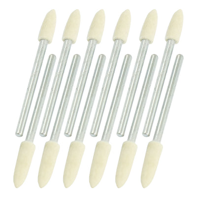 Harfington 12 Pcs Polishing Tool 4mm Cone Felts 3mm Shank for Power Drill