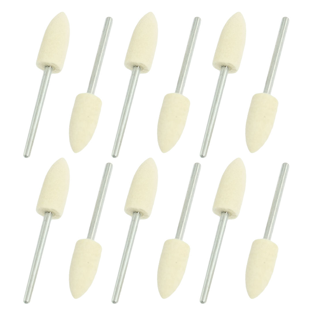 Harfington 12 Pcs Power Drill Polishing Part 8mm Dia. Cone Felts 3mm Shank