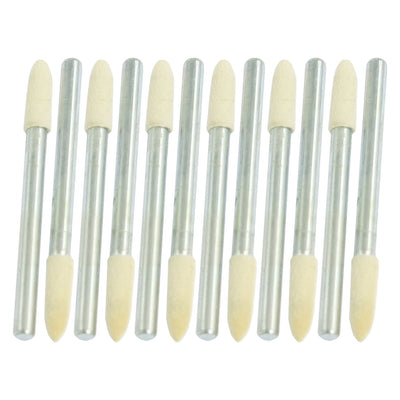 Harfington 12 Pcs 3.5mm Conical Felts 3mm Shank for Power Drill Die Grinder