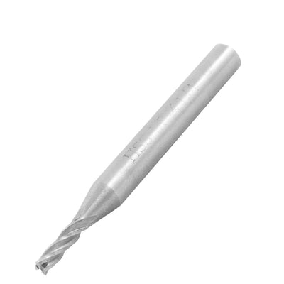 Harfington 1/8" Diameter 1/4" Shank 4 Flutes HSS Spiral End Mill Drill Bit