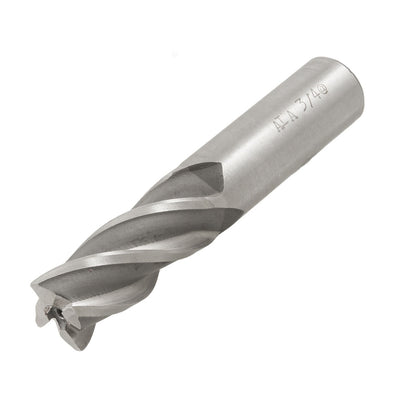 Harfington 3/4" x 3/4" Spiral 4 Flute Straight Shank HSS End Mill Milling Cutter