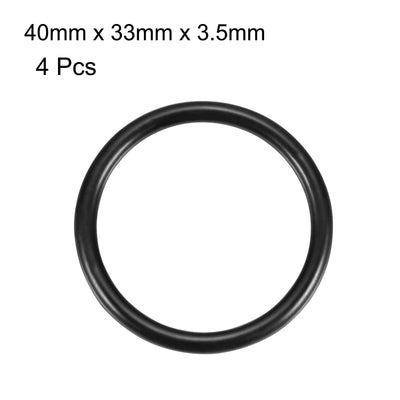 Harfington Nitrile Rubber O-Rings Metric Buna-N Sealing Gasket, Pack of 4