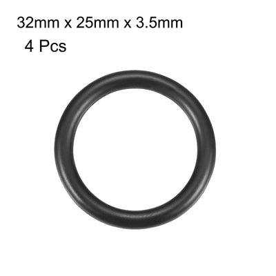 Harfington Nitrile Rubber O-Rings Metric Buna-N Sealing Gasket, Pack of 4