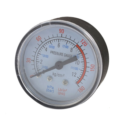 Harfington 0-180 Psi 0-12 Bar Black Plastic Shell Air Pressure Dial Gauge