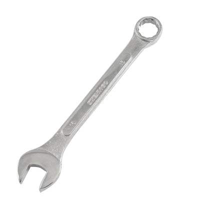 Harfington 15mm 12-Point Box U Shape Open End Combination Wrench Manual Tool
