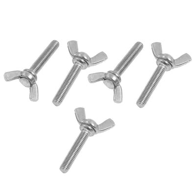 Harfington 5 Pcs Stainless Steel Fastener Wing Head Screw Bolts 1/5" x 1"