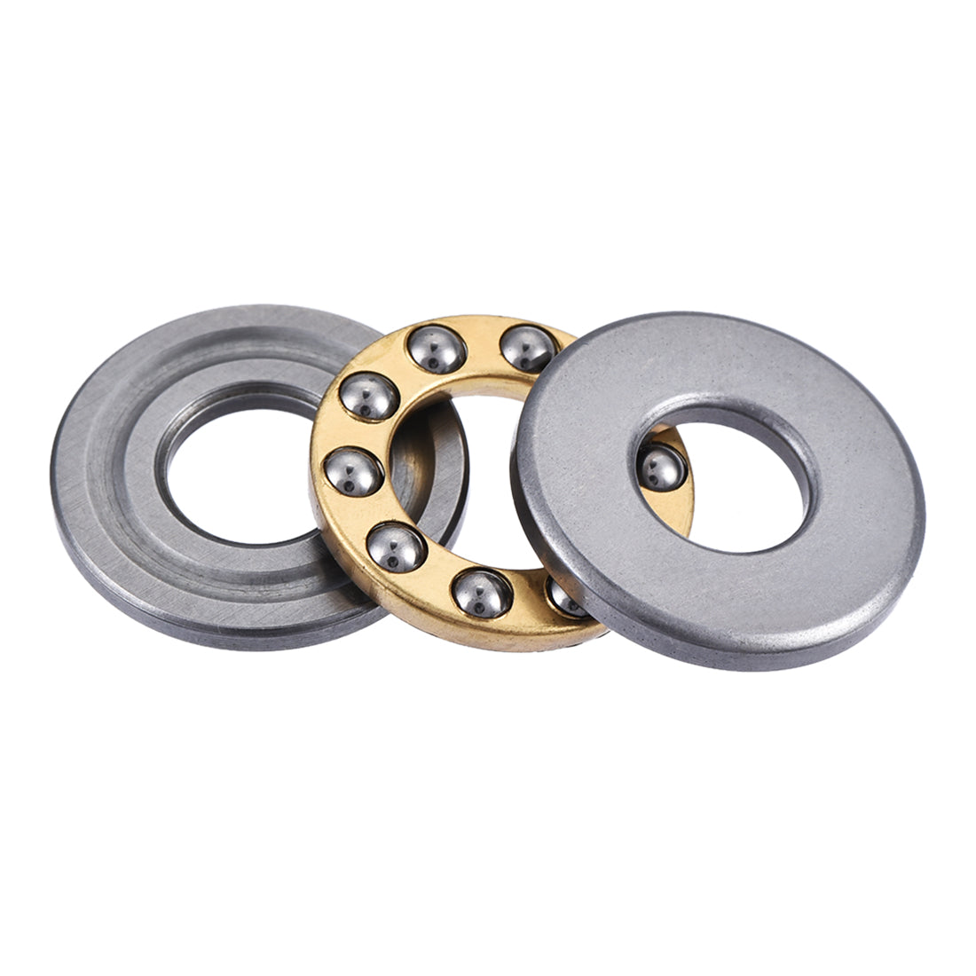 Harfington 19mm x 8mm x 7.2mm Silver Tone Metal Ball Thrust Bearing