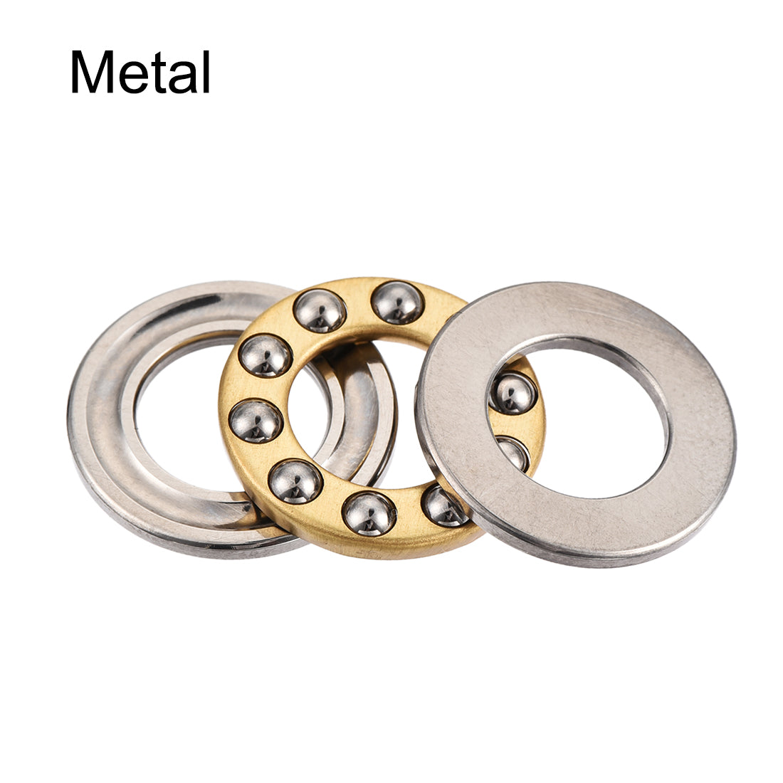 Harfington 18mm x 10mm x 5.5mm Silver Tone Metal Ball Thrust Bearing