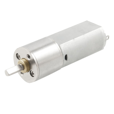 Harfington DC 6V 16GA 60RPM Gear Box Dia Robot Micro DC Geared Motor Silver Tone