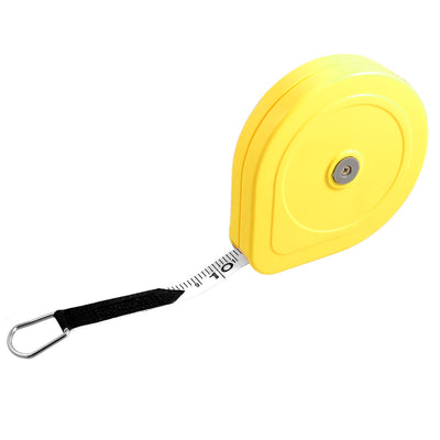 Harfington 13mm Wide Double Side Metric Fiberglass Measure Tape Yellow 10M