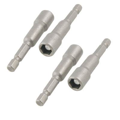 Harfington 4 Pcs Handware 65mm Long Magnetic 8mm Hex Socket Nut Setters Driver