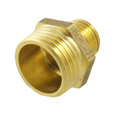 Harfington 0.9" Length 1/4" PT to 1/2" PT Male Hex Nipple Reducing Connector Fitting New