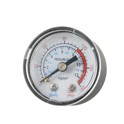 Harfington 0-180 PSI 1/8" NTP Male Compressor Air Pressure Gauge Black White