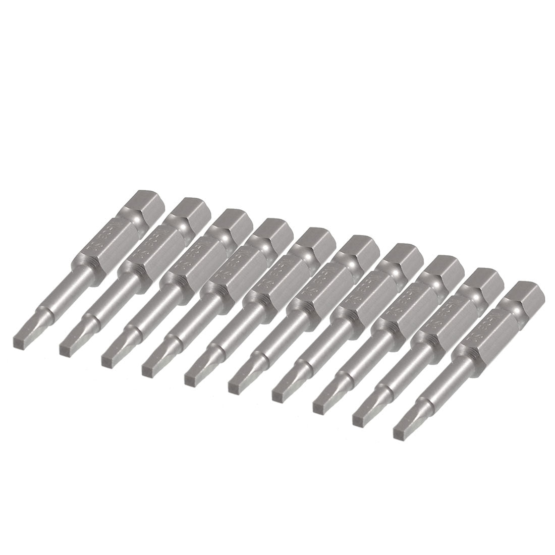 Harfington 10 Pcs 1/4" Hex 50mm Length 2.3mm x 2.3mm Square Head Screwdriver Bits